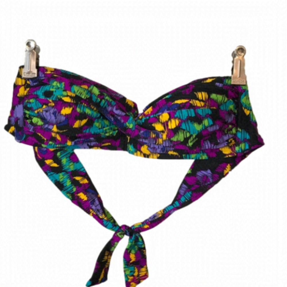 ALLEN B bandeau style two piece bikini swim suit top. Size 8.